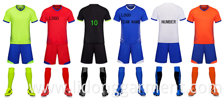 Quick Dry Jerseys Youth Black Uniforms Custom Football Shirt Maker Soccer Jersey For Mens